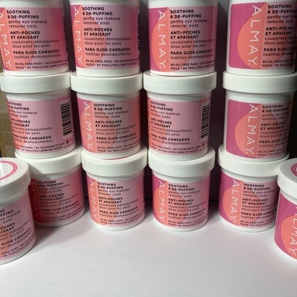 Almay Soothing & De-Puffing Gentle Eye Makeup Remover Pads 14 Tubs DISCONTINUED - Picture 1 of 15